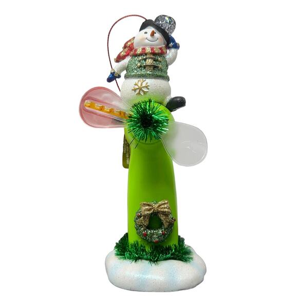Roman Inc Fan-Tasticks Snowman with Spinning Fan Lights 1990's Christmas Holiday - Picture 2 of 16